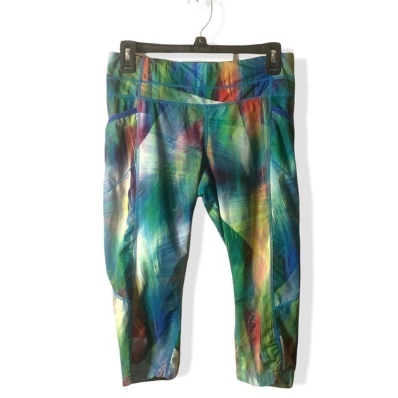 Athleta Tropea Dobby Be Knicker Women's Crop #228625 Pockets SMALL - Picture 2 of 8